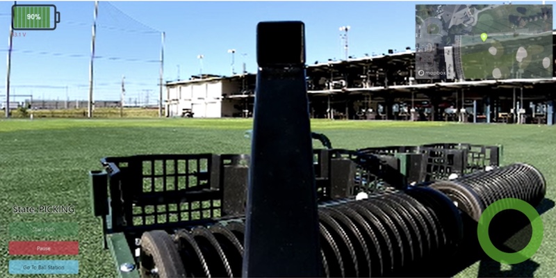 TarraBot autonomous driving range robot has full remote support